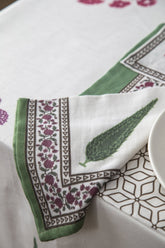 Tree Valley Ağaç Desen 4'lü Organik Müslin Servis Peçete Seti - uniqlooms.com